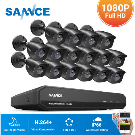 Caméra De Surveillance Extérieure 1080P - AHD/TVI/CVI/CVBS 4 En 1 | Vision Nocturne 30m IP66 | Facile à Installer Avec Support 3 Axes