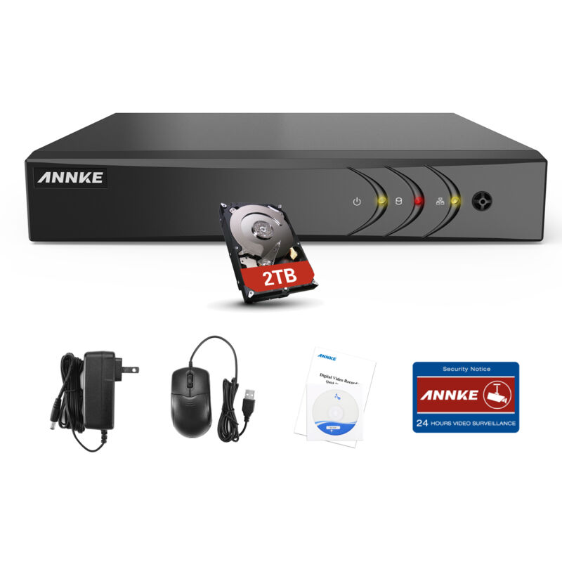 

ANNKE DVR 1080p lite 8 canales - Incluye disco duro de 2TB