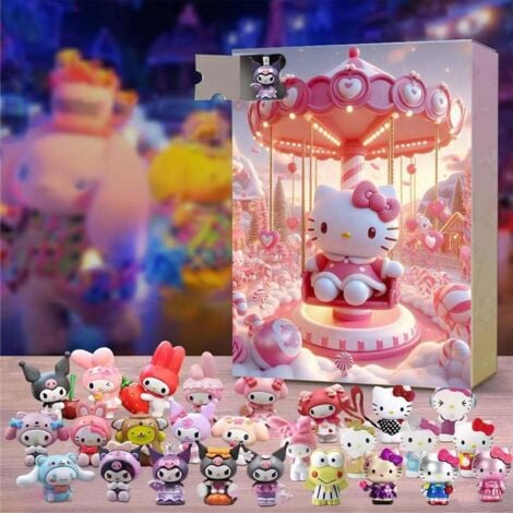 LITZEE Sanrio Weihnachts-Countdown-Geschenkset, Weihnachts-Countdown-Kalender-Geschenkset, Blindbox mit 24 Feiertagen