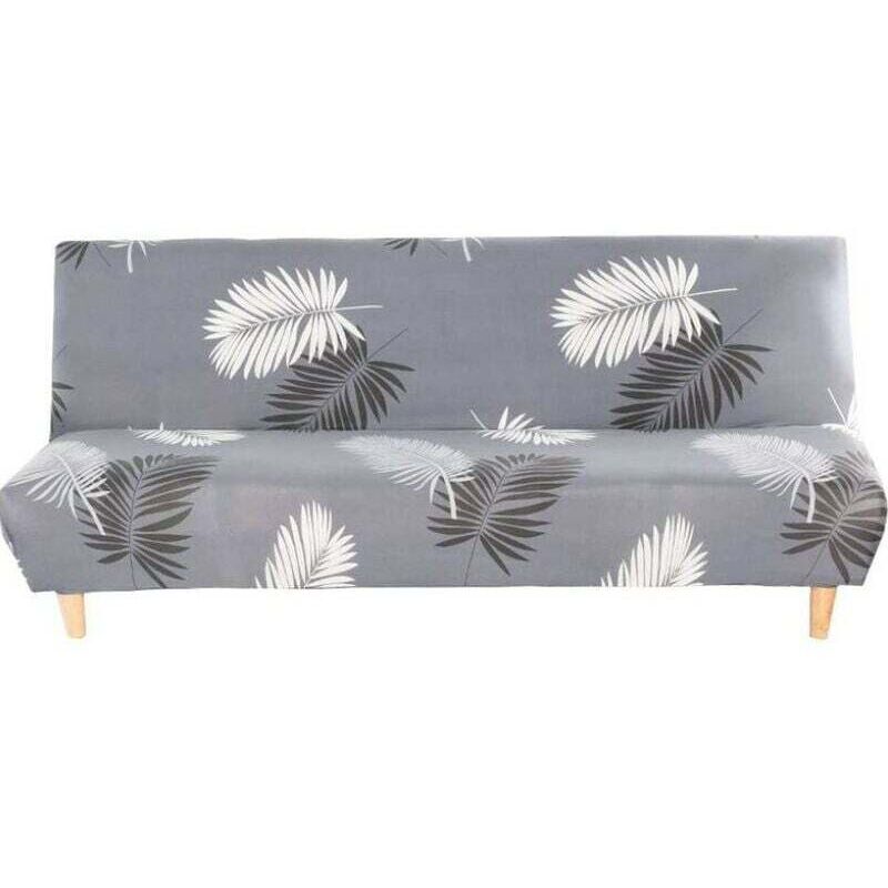 sans Bras Housse de clic clac Housse de Canapé Extensible Elastique Housse canape lit Housse de Canapé sans Accoudoirs, motif à l'encre de plume