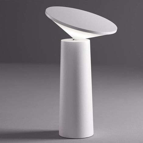 sans fildirigélampe de bureau,USBLampe de chevet rechargeable à intensité variable par simple pression, blanche