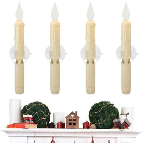 Sans Flamme LED Bougies Fausses Dtecteur4 Pices Ventouse