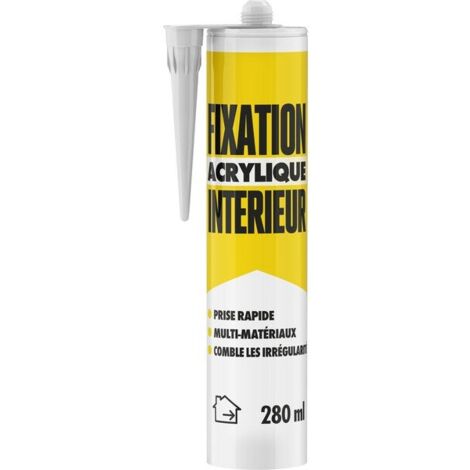 SANS MARQUE Colle fixation interieur acrylique 1er prix blanc cartouche 280ml