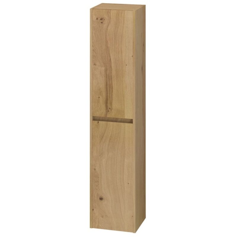 SANS MARQUE Colonne 2 portes, Madison, plaqué chêne, l.30 x H.140 x P.25 cm