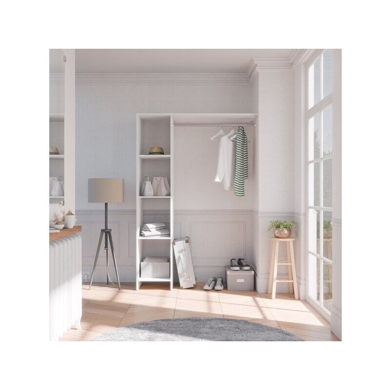 SANS MARQUE Kit dressing Basic 2 blanc H.180 x L.120.2 x P.39.6cm