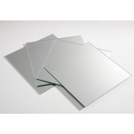 SANS MARQUE Set de 4 miroirs carrés 20 x 20 cm