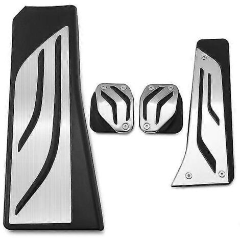 Sans perçage pour BMW X3 F25 2011-2017 et X4 F26 2014-2017 : pédales de frein, d'embrayage et repose-pied (essence, embrayage, etc.) - Kit complet de 4 pédales (conduite à gauche, boîte manuelle).