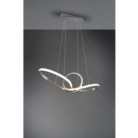 Sansa Suspension Led 28w Dimmbar Nickel L80 cm Trio Beleuchtung