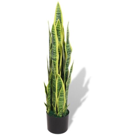 Sansevieria Pianta Artificiale con Vaso 90 cm Verde