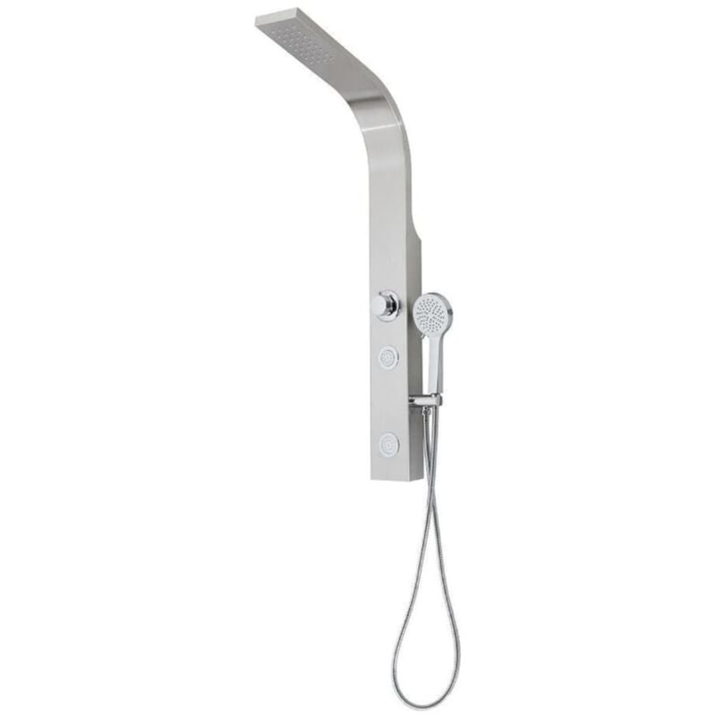 Schütte - Panneau de douche sansibar Couleur d'acier inoxydable