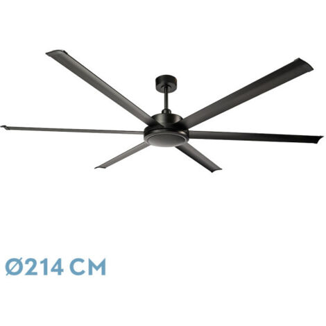 Sanson Ventilateur DC Noir Sans Lumière 6asp 214d C/télécommande Et Minuterie