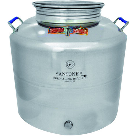 SANSONE CONTENEUR EN ACIER INOXYDABLE FÛT LT.50