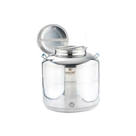 Sansone Fusto Bidone Olio Europa Acciaio inox con predisposizione 50 LT + RUBINETTO