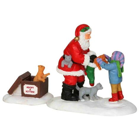 Santa And Kittens Set of 2 Réf. 22045