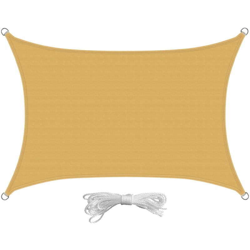 Frankystar - Santa Barbara - Voile d'ombrage rectangulaire 600x400 cm en pe 180g/m²
