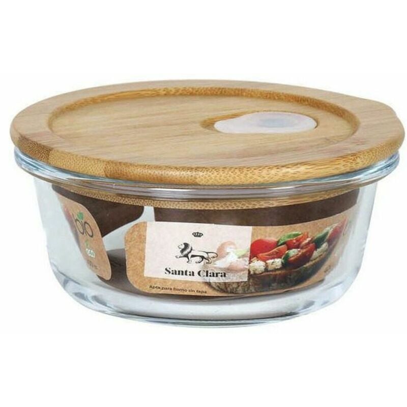 

Fiambrera Hermética Vidrio Bambú (400 cl) (13,4 x 13 x 6 cm) - Santa Clara