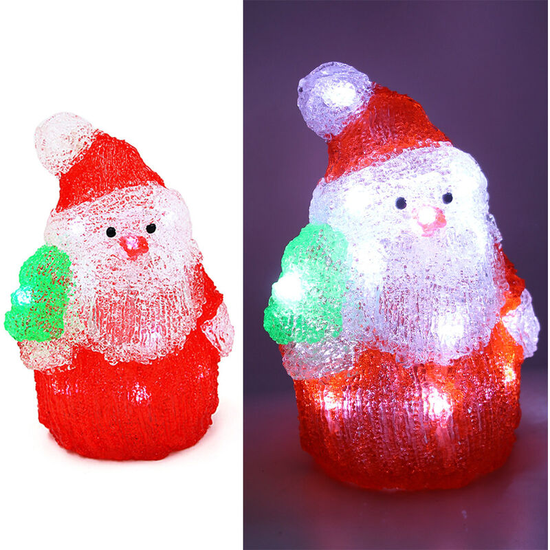 

Santa Claus 3D acrilico llevo las luces 16 Decoracion de Navidad de dibujos animados de canal estereo boda de la lampara de la lampara