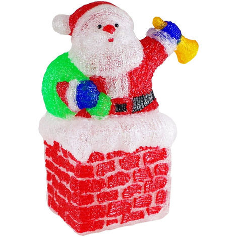 INDA-EXCLUSIV Santa Claus 96 LED auf Kamin 37x24x48cm-DLK034SC