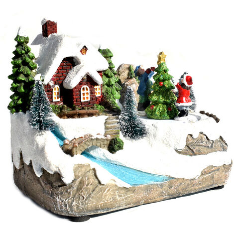 Santa Claus in the Luminous and Animated Forest