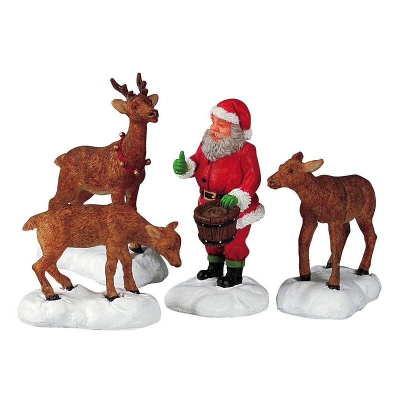 Lemax Santa Feeds Reindeer Set Of 4 Art.-nr. 52146