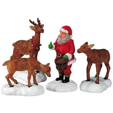 Santa Feeds Reindeer Set of 4 Réf. 52146
