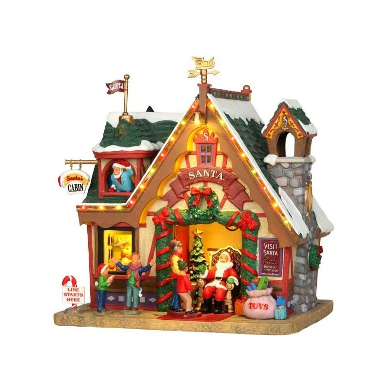 Lemax - Santa's Cabin avec Adaptateur 4,5 v Réf. 35554