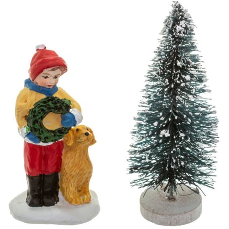 Santón para el pueblo del árbol de Navidad y figuras a juego - Feeric lights & christmas