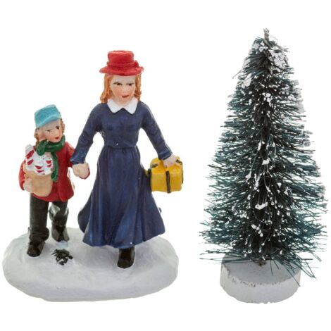 Santon per il villaggio dell'albero di Natale e figure abbinate - Madre con bambino - Feeric lights & christmas