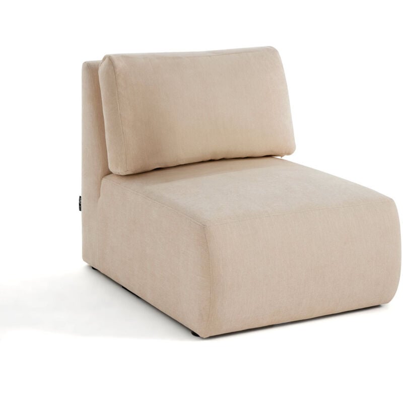 Lisa Design - Santorini - module d'assise sans accoudoirs - en tissu texturé - beige