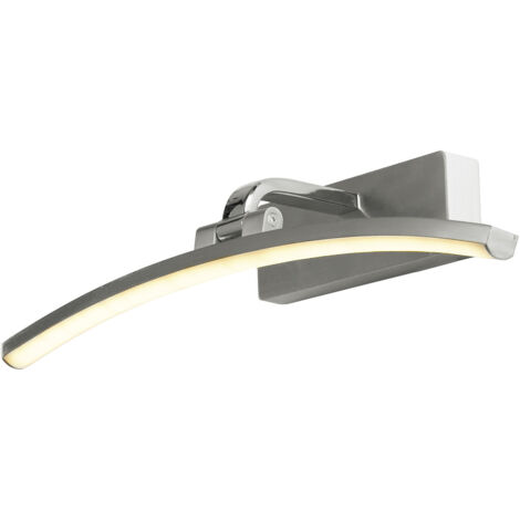 Santorini Picture Light - Argento satinato e cromo lucido