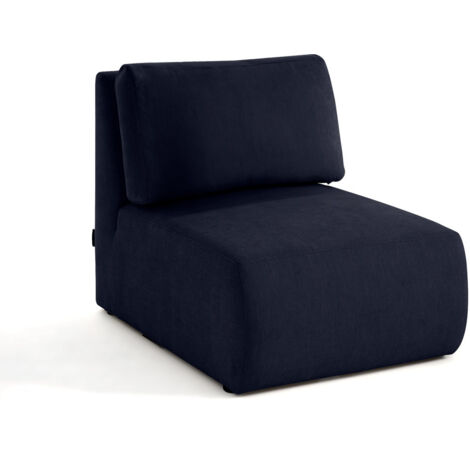 Santorini - sitzelement ohne armlehnen - aus strukturiertem stoff - marineblau