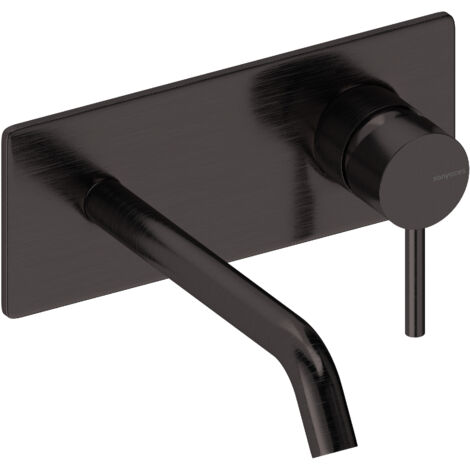 SANYCCES LOOP ColdOpen Wand-Waschtischarmatur Unterputz mit 18 cm Ausladung, schwarz metallisch