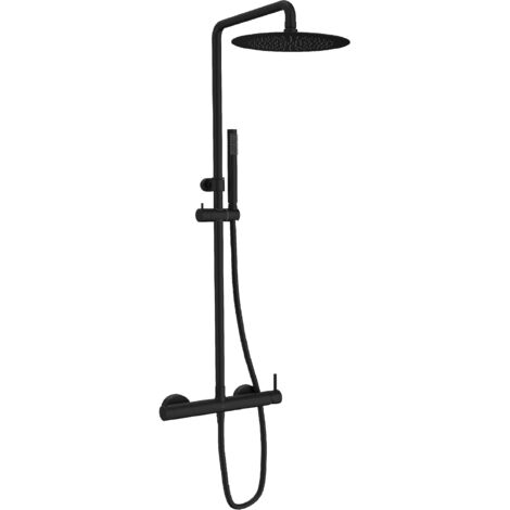 SANYCCES LOOP Einhebel-Rain Duschsystem 25 cm, schwarz matt