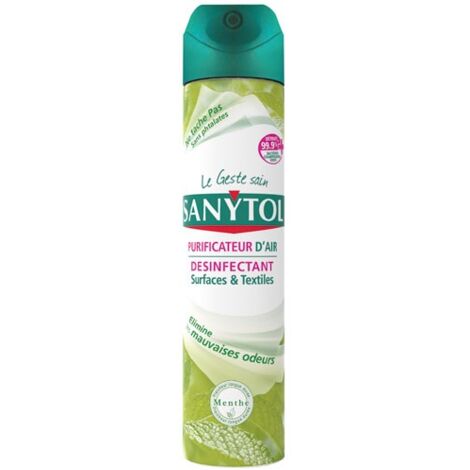 SANYTOL - Désodorisant air et surfaces menthe 300ml