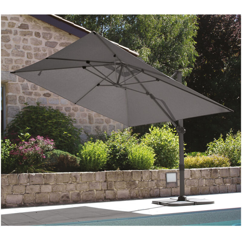 Saphir - Parasol déporté 4x3m - Gris Anthracite