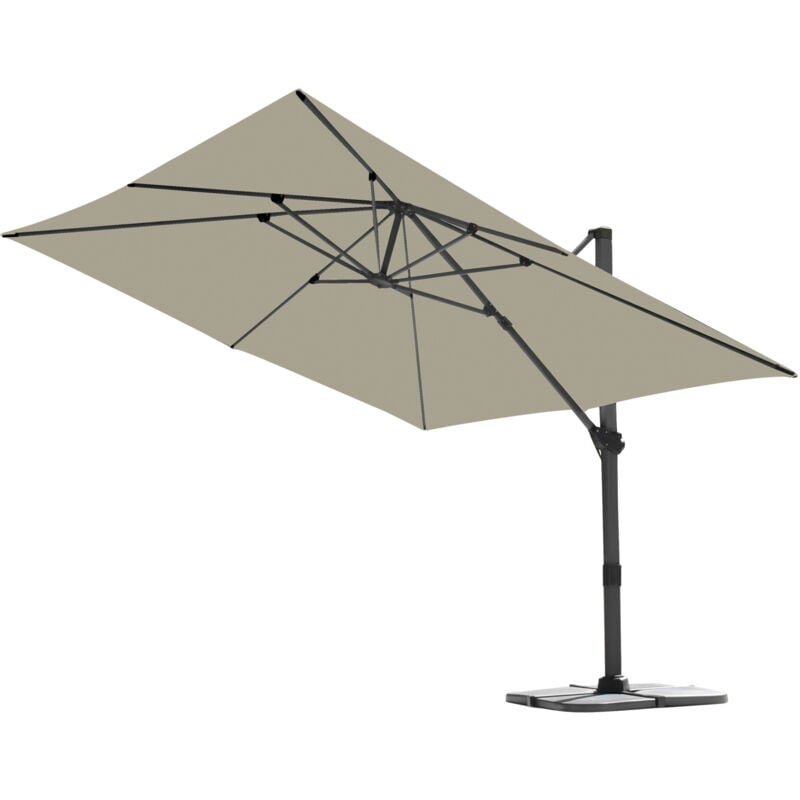 Saphir - Parasol déporté 4x3m - Vert mélèze