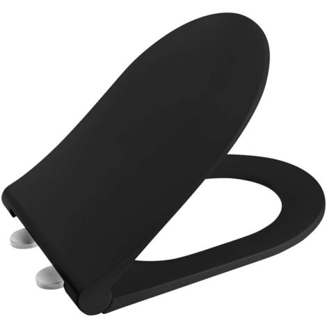 Sapho Abattants WC - Abattant WC Avva Slim, SoftClose, noir mat 100787-110
