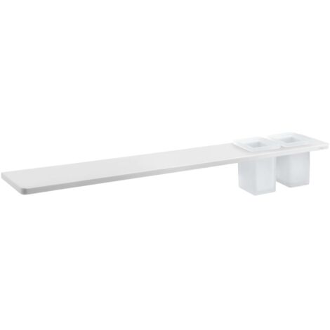 Sapho Abeline - Estante con vasos, 80 cm, blanco mate AE802-0101-01