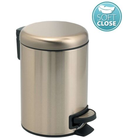 Sapho Accesorios de baño Gedy - Cubo de basura 5 l, Soft Close, oro mate 330987