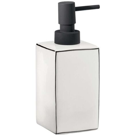 Sapho Accesorios de baño Gedy - Dispensador de jabón Lucrezia, blanco/negro LC80