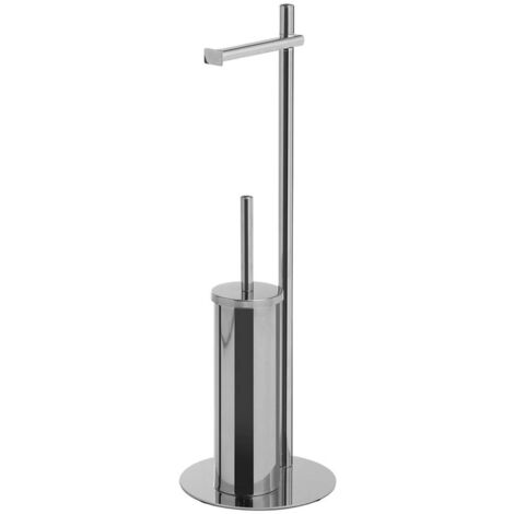 Sapho Accesorios de baño Gedy - Portarrollos de papel higiénico y escobilla de WC, cromo 143213