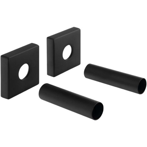 Sapho Accesorios - Juego de rosetas de cubierta, negro mate CP815B
