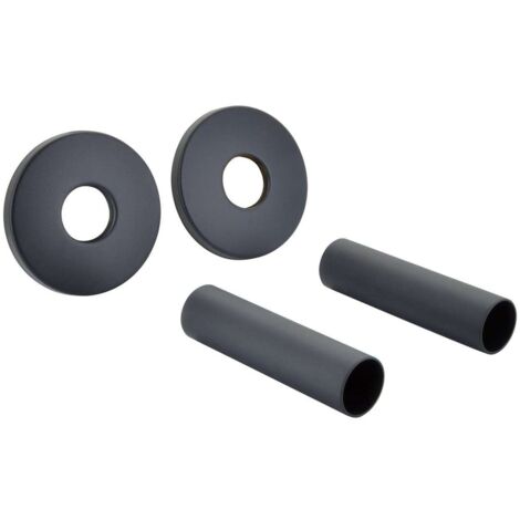 Sapho Accesorios - Juego de rosetas de cubierta redondas, negro mate CP6135B
