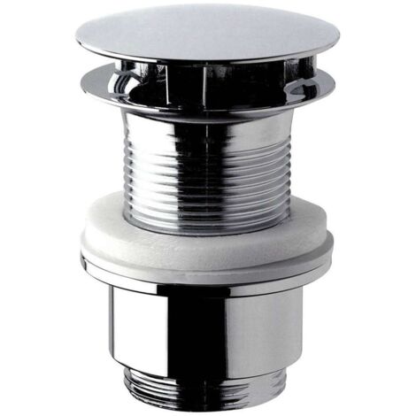 Sapho Accesorios Omp Tea - Válvula fija circular 1 1/4, para lavabos sin rebosadero, cromo 147.555.5