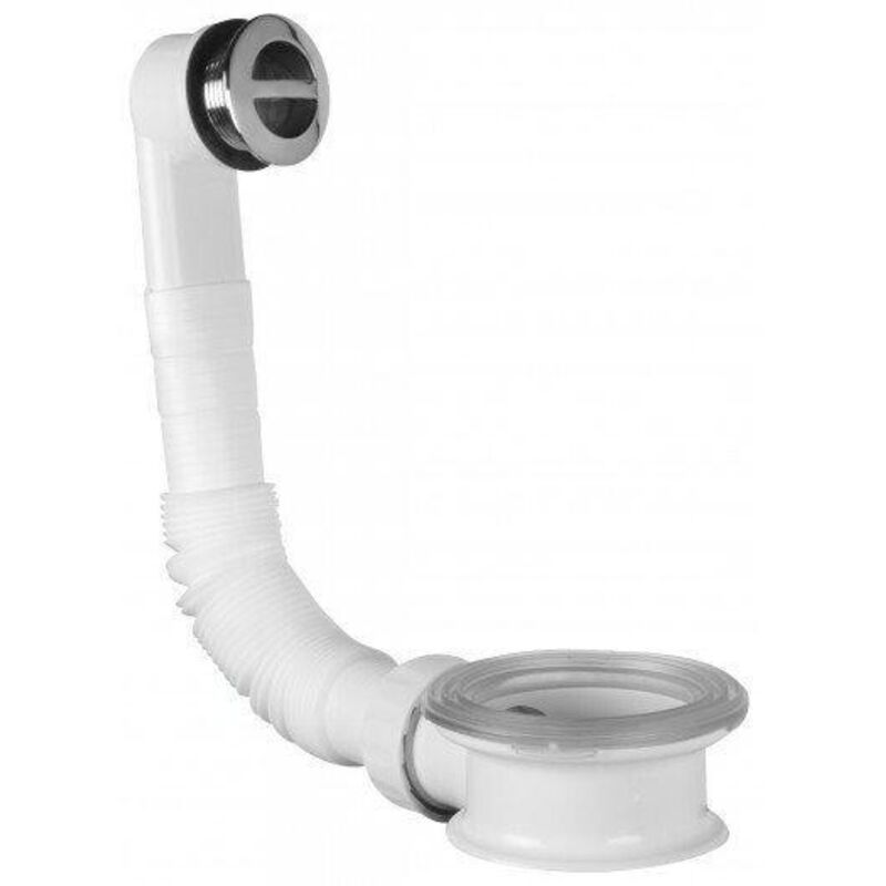 Accessoire Omp Tea - Trop-plein de lavabo, blanc/chrome 247.304.0 - Sapho