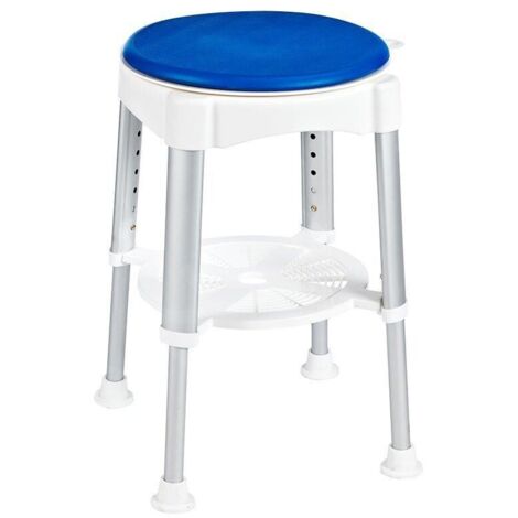 Sapho Accessoire Ridder - Chaise pivotante à hauteur réglable, blanc/bleu A0050401