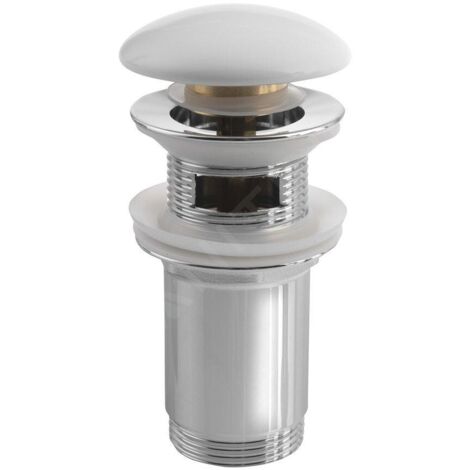 Sapho Accessoires - Bonde refermable pour lavabo avec trop-plein, ClickClack, blanc AR902