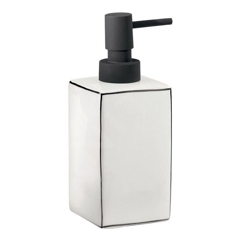 Sapho Accessoires de salle de bains Gedy Distributeur de savon Lucrezia, blanc/noir LC80