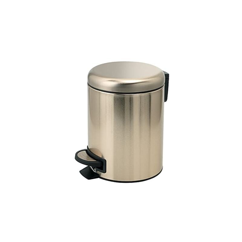 Vasari - gedy g-potty poubelle de salle de bain or 3 l, dimensions : 25,1 x 17,4 x 22,6 cm, en acier inoxydable et polypropylène, panier