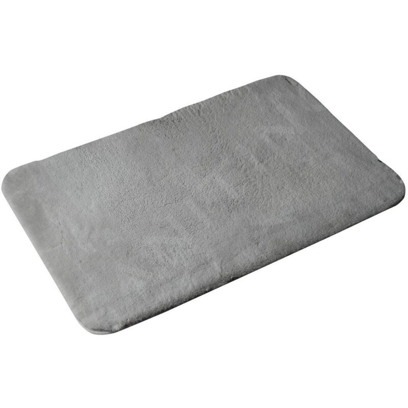 Accessoires de salle de bains Gedy - Tapis de salle de bains 50 x 80 cm, avec antidérapant, gris 96FY508008 - Sapho